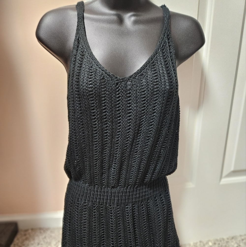 Chic Black Knit Swimsuit Cover Up by Cupshe